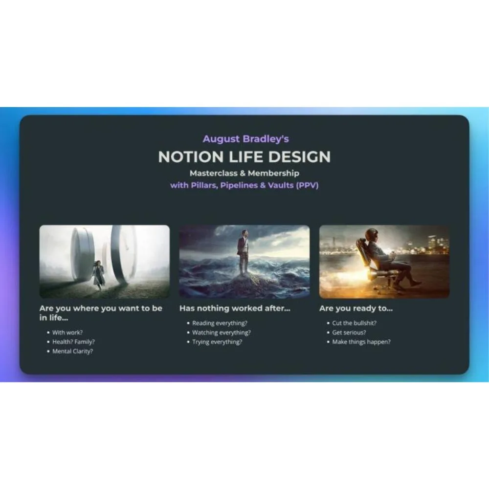 [Member Access] Notion Life Design Course by August Bradley - Image 2