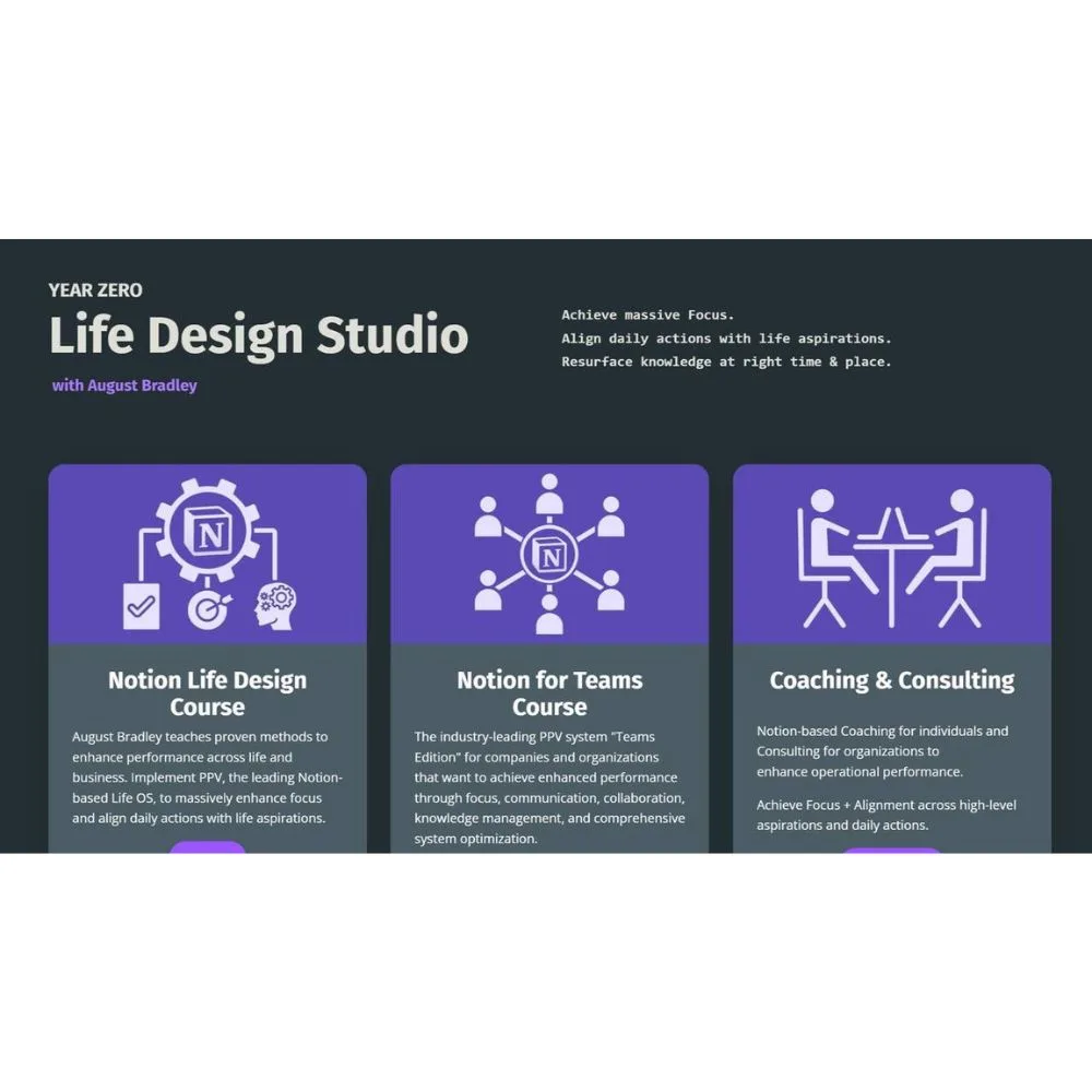 [Member Access] Notion Life Design Course by August Bradley - Image 3