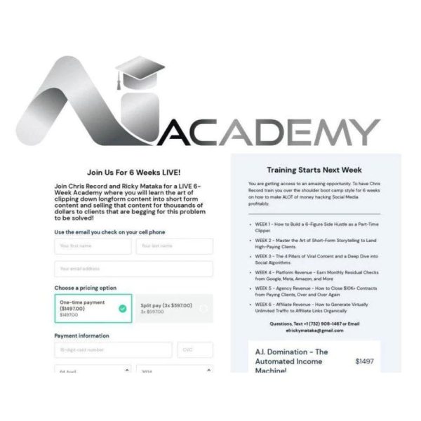 [Video Course] A.I. Academy by Chris Record - Image 1