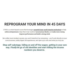 [PDF Course] Clean Your Inner World- Reprogram Your Mind In 45 Days by Tej Dosa