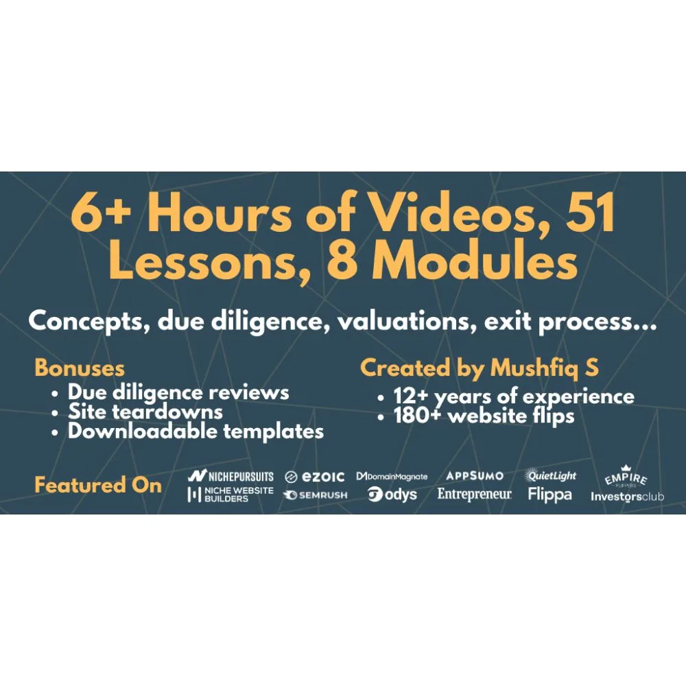 [Member Access] Website Flipping Course by Mushfiq Sarker - Image 1