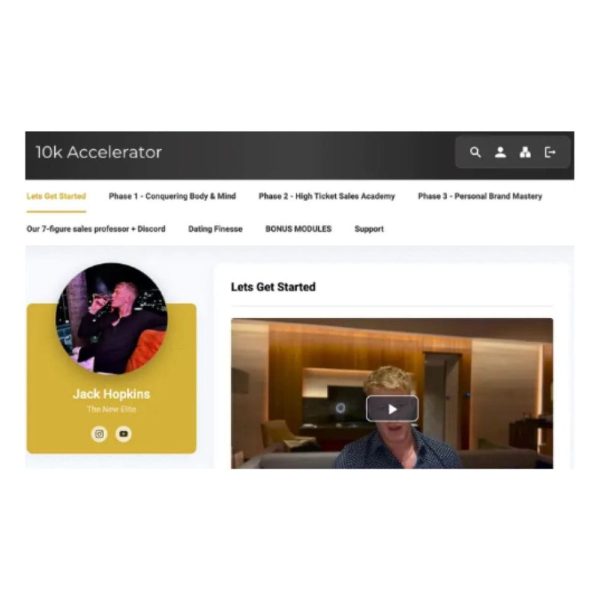 [Video Course] 10K Accelerator Program by Jack Hopkins - Image 1