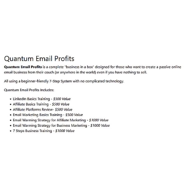 [Video Course] Quantum Email Profits by Jeff Smith - Image 2