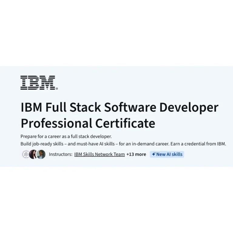 IBM Full Stack Software Developer Professional Certificate by IBM Skills Network Team