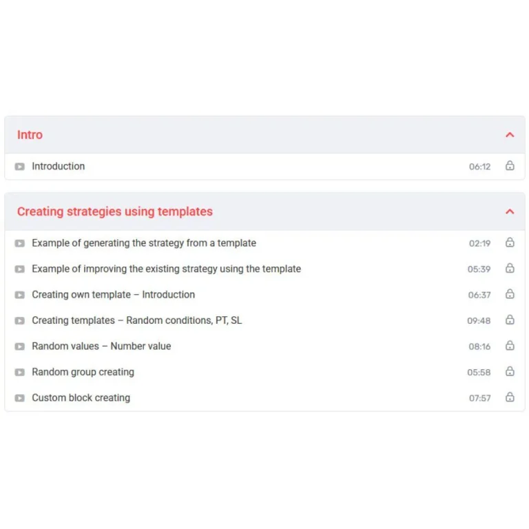 Creating Strategies Using Templates by SQ Academy