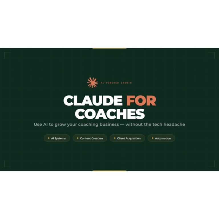Claude for Coaches by Dan Harrison