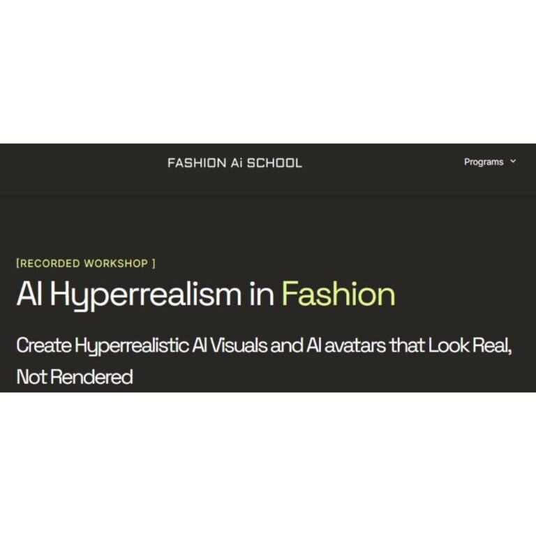 AI Hyperrealism in Fashion Workshop by Olska Green