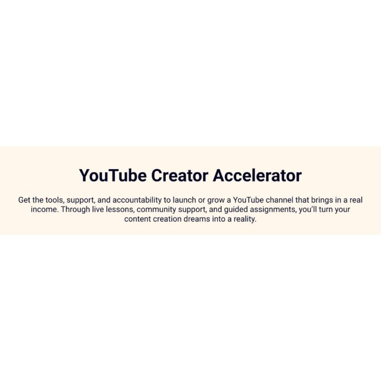 YouTube Creator Accelerator by Latasha James